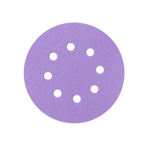 12,7 cm 8-Loch-Schleifscheiben, violette Schleifscheibe, Körnung 80, Keramik-Schleifscheiben, robuste Klettfolienscheiben, Schleifpapier für Exzenterschleifer, 36 Stück 12,7 cm 8-Loch-Schleifscheiben, violette Schleifscheibe, Körnung 80, Keramik-Schleifscheiben, robuste Klettfolienscheiben, Schleifpapier für Exzenterschleifer, 36 Stück von FASTPLUS