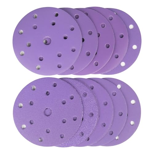 150 mm Schleifscheiben, 100 Stück 15 Löcher Klett-Schleifscheiben, je 10 Stück 60/80/120/150/180/220/320/400/600/800 gemischte Körnungen, 15,2 cm Schleifpads für Exzenterschleifer 150 mm Schleifscheiben, 100 Stück 15 Löcher Klett-Schleifscheiben, je 10 Stück 60/80/120/150/180/220/320/400/600/800 gemischte Körnungen, 15,2 cm Schleifpads für Exzenterschleifer von FASTPLUS