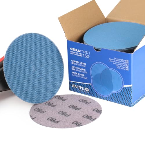 50 Stück Netzscheiben, 15,2 cm, Körnung 100, Keramik-Schleifpapier, Klett- und Schlaufen-Exzenterschleifer-Pads für Beschichtungsentfernung, Karosserie-Reparatur, Autoschleifen 50 Stück Netzscheiben, 15,2 cm, Körnung 100, Keramik-Schleifpapier, Klett- und Schlaufen-Exzenterschleifer-Pads für Beschichtungsentfernung, Karosserie-Reparatur, Autoschleifen von FASTPLUS