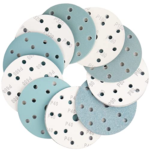 Exzenterschleifer Schleifpapier 100 Stücke 150mm Klett 800 Körnung für Exzenterschleifer (6 Inch) von FASTPLUS