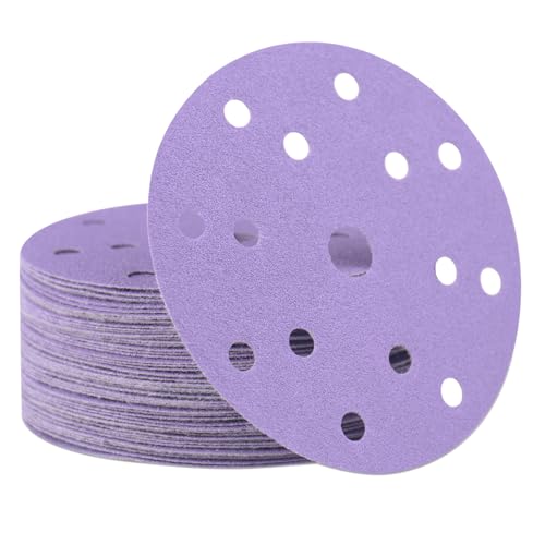 FASTPLUS 150 mm Schleifscheiben, 15,2 cm, 15 Löcher, Keramik-Schleifpapier, Körnung 40, runde Schleifscheiben, 50 Stück Klett-Schleifpapier für Autolack, Holz, Metall, Schleifen und Polieren FASTPLUS 150 mm Schleifscheiben, 15,2 cm, 15 Löcher, Keramik-Schleifpapier, Körnung 40, runde Schleifscheiben, 50 Stück Klett-Schleifpapier für Autolack, Holz, Metall, Schleifen und Polieren von FASTPLUS