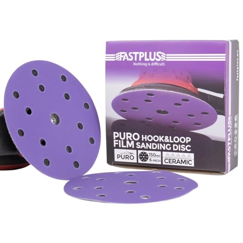 Film Schleifscheiben 150mm Klett 50 STÜCKE Lila Fertigstellung Film-Schleifpapierscheibe 180 Körnung Keramik schleifpapier Rund für Auto und Holzbearbeitung Film Schleifscheiben 150mm Klett 50 STÜCKE Lila Fertigstellung Film-Schleifpapierscheibe 180 Körnung Keramik schleifpapier Rund für Auto und Holzbearbeitung von FASTPLUS