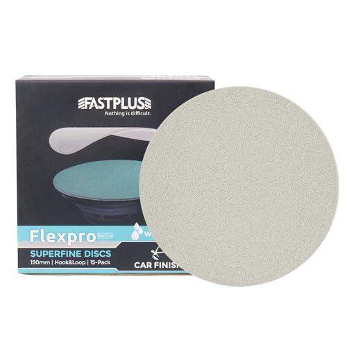 Schleifpapier 150mm Klett 15 STÜCKE Schleifpapier P2000 Fine Finishing Schleifscheiben Siliziumkarbid Klett Schleifpapier Rund Nass trocken Schleifpapier Klett für Exzenterschleifer(6 Inch) von FASTPLUS