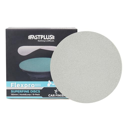 Schleifpapier 150mm Klett 15 STÜCKE Schleifpapier P2500 Fine Finishing Schleifscheiben Siliziumkarbid Klett Schleifpapier Rund Nass trocken Schleifpapier Klett für Exzenterschleifer(6 Inch) von FASTPLUS