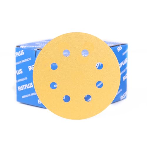 Schleifscheiben, 125 mm, Körnung 150, Klettverschluss, 12,7 cm, 100 Stück, professionelle Schwingschleifer-Pads für Holz, Metall, Stahl, Schleifen/Polieren Schleifscheiben, 125 mm, Körnung 150, Klettverschluss, 12,7 cm, 100 Stück, professionelle Schwingschleifer-Pads für Holz, Metall, Stahl, Schleifen/Polieren von FASTPLUS