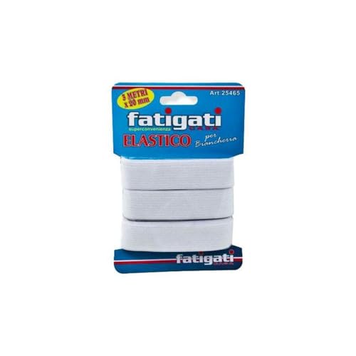FATIGATI SRL L. Elastische Naht, weiß, 3 m, 20 mm, 25465, Siehe Foto, Come von FATIGATI SRL
