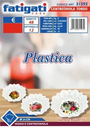 FATIGATI SRL Palstisch-Mittelplatte, rund, Durchmesser 24 cm, 31593, Siehe Foto, Come FATIGATI SRL Palstisch-Mittelplatte, rund, Durchmesser 24 cm, 31593, Siehe Foto, Come von FATIGATI SRL