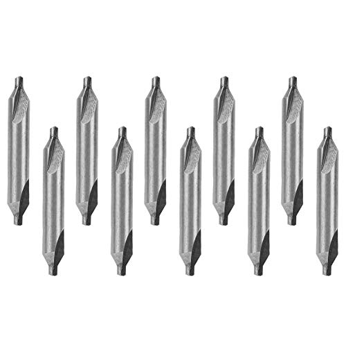 10-teiliges Zentrierbohrer-Set, 2,5 Mm Bohrwerkzeuge mit Geradem Schaft HSS-Zentrierbohrer-Set Schnelles Schneiden für Mittellöcher von FAUOSWUK