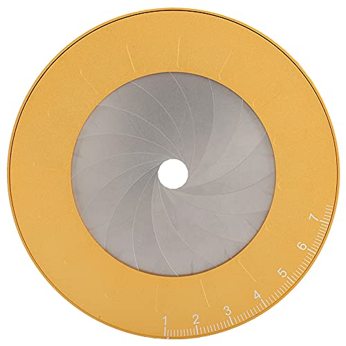 FAUOSWUK Edelstahlkreis -Zeichnungswerkzeug, Einstellbarer Metallentwurfslineer mit Genauem Maßstab Rund Zeichnen Lineal für Design Zeichnung Office Gold von FAUOSWUK