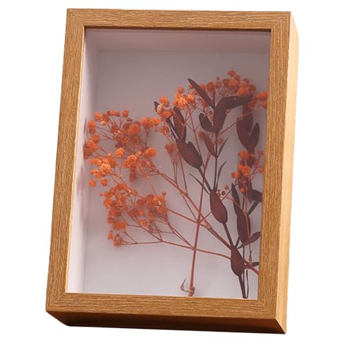 Deep Box Frames Shadow Box – 20,3 x 25,4 cm Bilderrahmen zum Basteln, 3D-Fotorahmen, Holzvitrine, 5 cm Tiefe für Blumen (Holz, 429, Tiefe 5 cm) von FAVORTALK