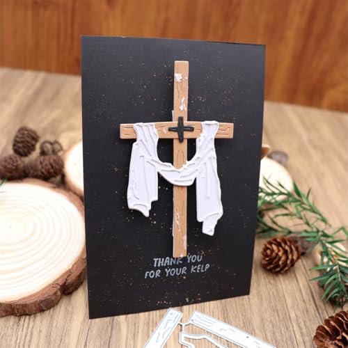FAWENUCY Scrapbooking-Stanzformen, rechteckiger Rahmen, Metall-Stanzformen für Kartenherstellung, Papierbastel-Stanzschablone, Hintergrundprägeschablonen, DIY-Album-Dekor (Frohe Ostern Kreuz, 12,1 x FAWENUCY Scrapbooking-Stanzformen, rechteckiger Rahmen, Metall-Stanzformen für Kartenherstellung, Papierbastel-Stanzschablone, Hintergrundprägeschablonen, DIY-Album-Dekor (Frohe Ostern Kreuz, 12,1 x von FAWENUCY