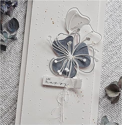 FAWENUCY Scrapbooking Stanzformen, Weihnachtsschicht-Blumen-Metall-Stanzformen für Kartenherstellung, Papierbastel-Stanzschablone, Hintergrundprägeschablonen, DIY-Album-Dekor (Lotusblume, 12,7 x 10,9 von FAWENUCY