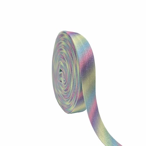 FAYADA Elastisches Band zum Umklappen, 1,6 cm x 9,1 m, Pastell-Regenbogenfarben, elastisches Nähband, Spandex-Band für Haarschleifen, DIY, Basteln, Haargummis, Stirnbänder, Stoffband (Regenbogenfarben FAYADA Elastisches Band zum Umklappen, 1,6 cm x 9,1 m, Pastell-Regenbogenfarben, elastisches Nähband, Spandex-Band für Haarschleifen, DIY, Basteln, Haargummis, Stirnbänder, Stoffband (Regenbogenfarben von FAYADA