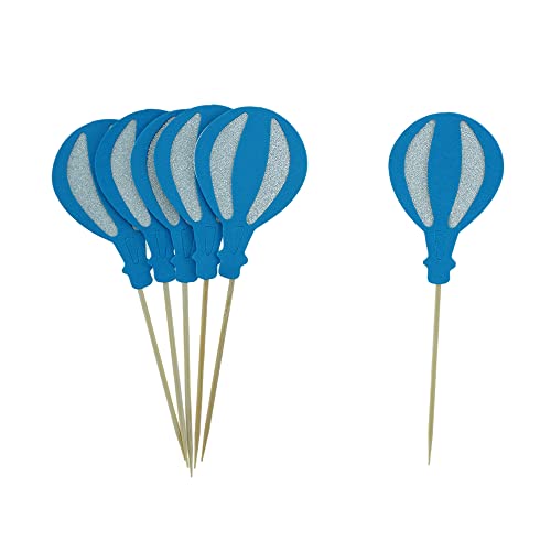 FAZHBARY Blauer Heißluftballon Kuchenaufsatz Babyparty Geburtstag Hochzeit Cupcake Topper Party Dekoration 18 Stück FAZHBARY Blauer Heißluftballon Kuchenaufsatz Babyparty Geburtstag Hochzeit Cupcake Topper Party Dekoration 18 Stück von FAZHBARY