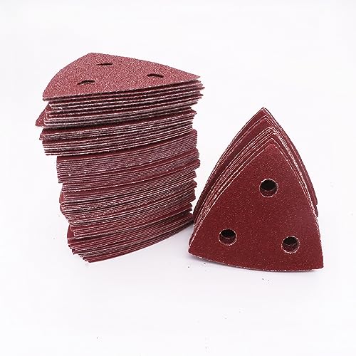 Dreiecks-Schleifblätter, Dreiecks-Schleifpads 100 Stück Dreieck-Schleifpapier mit 3 Löchern, Klett-Dreieck-Schleifscheiben, passend for 3-1/8 Zoll Multifunktionswerkzeug-Schleifpad, Körnung 60–400(80 Dreiecks-Schleifblätter, Dreiecks-Schleifpads 100 Stück Dreieck-Schleifpapier mit 3 Löchern, Klett-Dreieck-Schleifscheiben, passend for 3-1/8 Zoll Multifunktionswerkzeug-Schleifpad, Körnung 60–400(80 von FBANULPEX