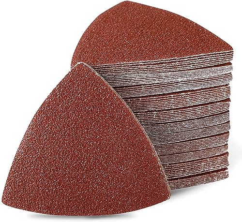 Dreiecks-Schleifblätter, Dreiecks-Schleifpads 100 Stück Dreieck-Schleifpapier mit Klettverschluss, Dreieck-Schleifblätter, passend for 3-1/8 Zoll Multifunktionswerkzeug-Schleifpad, Körnung 40–400(Grit Dreiecks-Schleifblätter, Dreiecks-Schleifpads 100 Stück Dreieck-Schleifpapier mit Klettverschluss, Dreieck-Schleifblätter, passend for 3-1/8 Zoll Multifunktionswerkzeug-Schleifpad, Körnung 40–400(Grit von FBANULPEX
