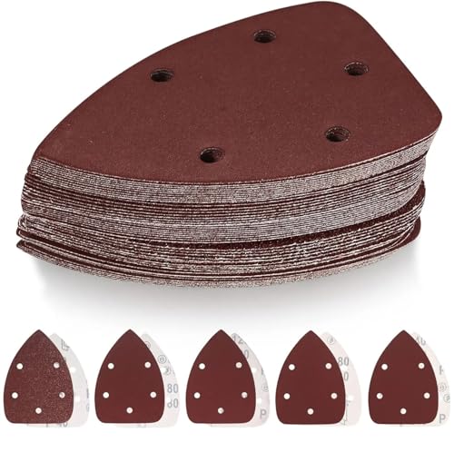 Dreiecks-Schleifblätter, Dreiecks-Schleifpads 50 Stück Schleifpapier for Detailschleifer von Mouse, Körnung 80/120/180/240, Klett-Ersatzpads for 140 mm Schleifgerät, dreieckige Schleifscheibe Dreiecks-Schleifblätter, Dreiecks-Schleifpads 50 Stück Schleifpapier for Detailschleifer von Mouse, Körnung 80/120/180/240, Klett-Ersatzpads for 140 mm Schleifgerät, dreieckige Schleifscheibe von FBANULPEX