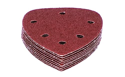 FBANULPEX Dreiecks-Schleifblätter, Dreiecks-Schleifpads 10 stücke Schleifpapier Haken Schleife Dreieck Schleifpapier Körnung 40-1000 Polieren Disc Hand Schleifen Blatt(P60) von FBANULPEX