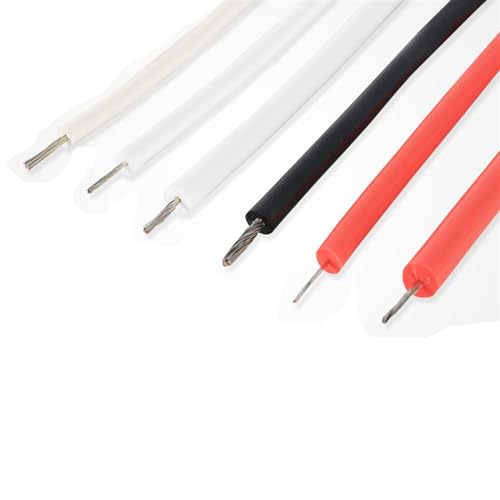 FBANULPEX Geflochtener Draht, flexibles Verlängerungskabel, hohe Spannung und hohe Temperaturen, 22 AWG, 20 AWG, 18 AWG, 16 AWG, Stecker (Netzwerk, 10 m, 10 kV-24 AWG) von FBANULPEX