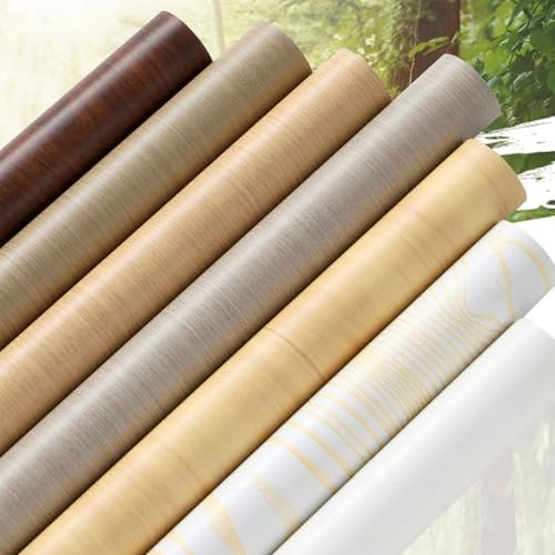 FBANULPEX Holzmaserungs-Bodenband, Selbstklebende Tapete Selbstklebende Tischschutzfolie PVC Holzoptik Möbelfolie for Küchenarbeitsplatten, Tische, Schränke, Fensterbänke(Optionen 6,60x200cm) von FBANULPEX