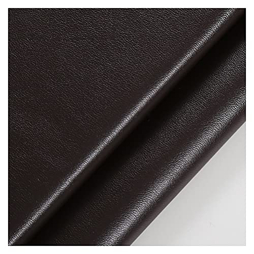 FBANULPEX Kunstleder-Kunstleder, Vinyl-Leder-Stoff Polstermaterial: Lederstoff, Polsterstoffe am laufenden Meter, Stoff, Kunstleder, Kunstleder, Lederbezug, Polsterstoffe(Black Coffee,1.37X1m) von FBANULPEX