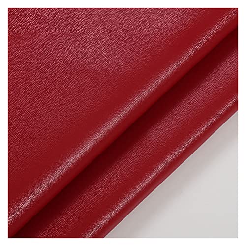 FBANULPEX Kunstleder-Kunstleder, Vinyl-Leder-Stoff Polstermaterial: Lederstoff, Polsterstoffe am laufenden Meter, Stoff, Kunstleder, Kunstleder, Lederbezug, Polsterstoffe(Wine Red,1.37X2m) von FBANULPEX