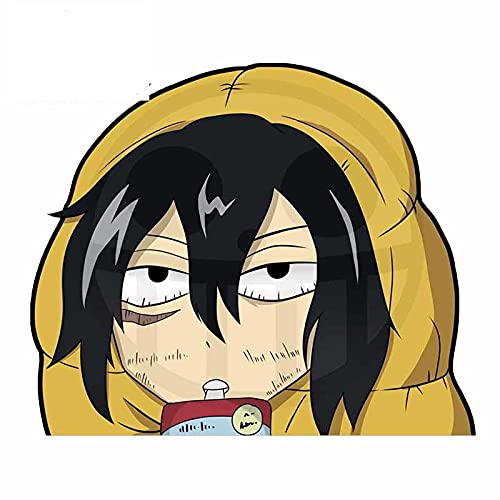 13 cm x 10,8 cm für Aizawa Radiergummi im Schlafwagen Aufkleber und Abziehbilder Mode Autozubehör von FBCT