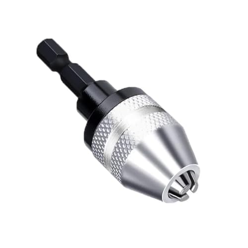 FBFTGMRMTA 1 stücke Multi Keyless Chuck 0,3-3,6mm Umwandlung Werkzeug 1/4 "Sechskantschaft Schnell Ersetzen Adapter Chuck Konverter for Elektrische(Silver) von FBFTGMRMTA
