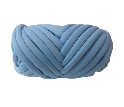 Dicke Wolle, superdickes, grobes Garn, Handstricken, Häkeln, weiche Baumwolle, SHandstricken, Häkeln, weiche Baumwolle, Stricken, Roving, grobes Spinnen, Häkelwolle (Farbe: Grau-1 kg) (Blau) von FBHappiness