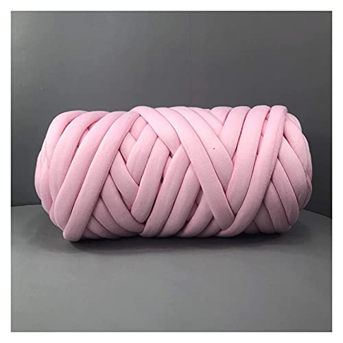 Wolle, 1000 g, supergrobes Strickgarn für Decken, vegan, geflochten, weiches Dec Strickgarn für Decken, vegan, geflochten, weiches Deckengarn, Armstrick- und Häkelwolle (Farbe: Kamel) (Pink) von FBHappiness