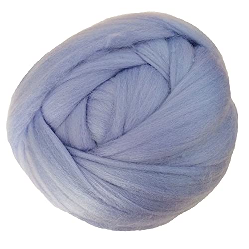 Wolle, 1000 g/Knäuel, superdickes Wollgarn, dickes Vorgarn, Hand-/Armstrickgarn, Wollgarn, dickes Vorgarn, Hand-/Armstrickgarn, Überwurf- und Deckengarn, Häkelwolle (Farbe: Hellkhaki) (Blau) von FBHappiness