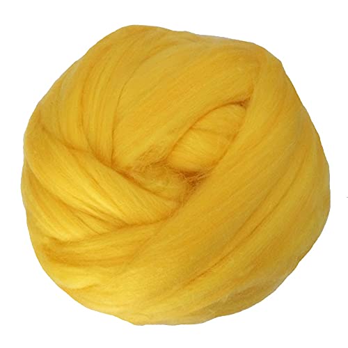 Wolle, 1000 g/Knäuel, superdickes Wollgarn, dickes Vorgarn, Hand-/Armstrickgarn, Wollgarn, dickes Vorgarn, Hand-/Armstrickgarn, Überwurf- und Deckengarn, Häkelwolle (Farbe: Hellkhaki) (Gelb) von FBHappiness