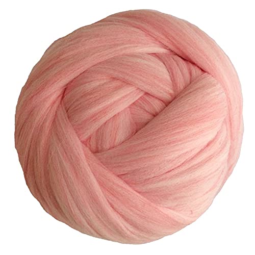 Wolle, 1000 g/Knäuel, superdickes Wollgarn, dickes Vorgarn, Hand-/Armstrickgarn, Wollgarn, dickes Vorgarn, Hand-/Armstrickgarn, Überwurf- und Deckengarn, Häkelwolle (Farbe: Hellkhaki) (Rosa) von FBHappiness