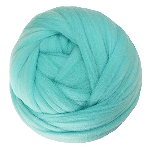 Wolle, 1000 g/Knäuel, superdickes Wollgarn, dickes Vorgarn, Hand-/Armstrickgarn,Wollgarn, dickes Vorgarn, Hand-/Armstrickgarn, Überwurf- und Deckengarn, Häkelwolle (Farbe: Hellkhaki) (Minze) von FBHappiness
