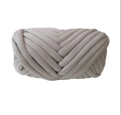 Wolle, 250 g, Roving-Baumwolle, Handstricken, Häkeln, Wolldecke, Wollgarn, Teppistricken, Häkeln, Wolldecke, Wollgarn, Teppich, Mütze, Heimtextilien, Häkelwolle (Farbe: Tibetgrün) (Hellgrau) von FBHappiness