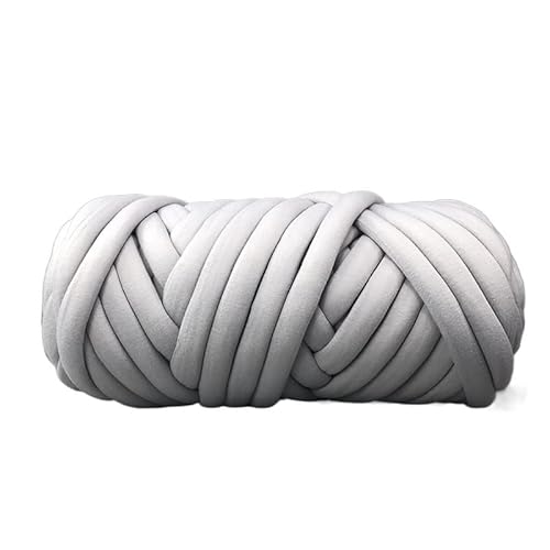 Wolle, 250 g, dickes Garn, Baumwolle, zum Handstricken, Häkeln, Wolldecke, Wollgäkeln, Wolldecke, Wollgarn, Teppich, Mütze, Heimtextilien, Strickwaren, Häkelwolle (Farbe: Blutzahnrot) (Grau) von FBHappiness
