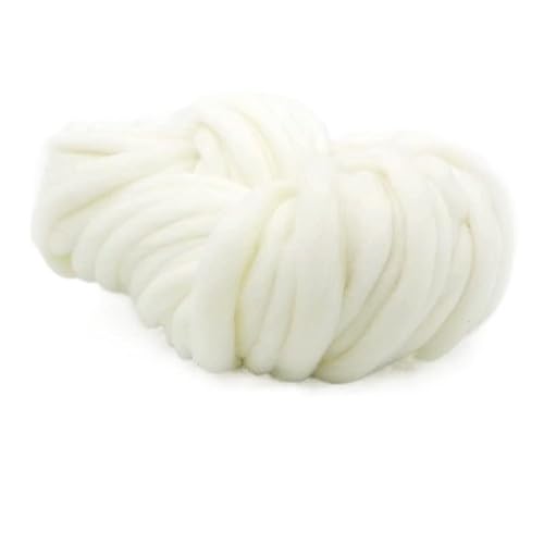 Wolle, 250 g, superdickes Vorgarn, Filzwolle, zum Spinnen, für handgestrickte Wi, Filzwolle, zum Spinnen, für handgestrickte Winterstrickwaren, warmhaltendes Garn, Häkelwolle (Farbe: 04) (2) von FBHappiness