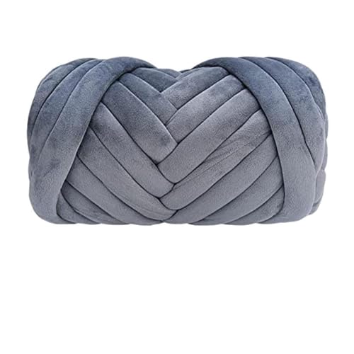 Wolle, 500 g, dickes, supergrobes Garn, zum Handstricken, Häkeln, weiche Baumwolrn, zum Handstricken, Häkeln, weiche Baumwolle, Strickwolle für Wolldecken, Häkelwolle (Farbe: Hellgrün) (Ruß) von FBHappiness