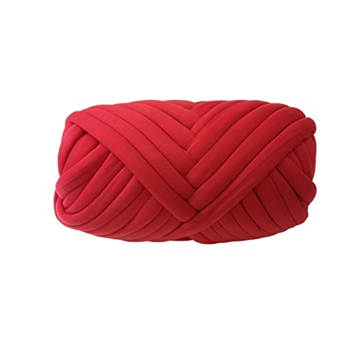 Wolle, supergroßes Roving, grobes Garn, Handstrick- und Häkelgarn, weiche Baumwo Handstrick- und Häkelgarn, weiche Baumwolle, Strick- und Spinndecke, Häkelwolle (Farbe: 1 kg Weiß) (1 kg Rot) von FBHappiness