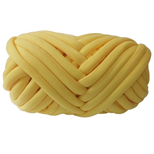 Wolle, supergroßes Roving, grobes Garn, Handstrick- und Häkelgarn, weiche BaumwoHandstrick- und Häkelgarn, weiche Baumwolle, Strick- und Spinndecke, Häkelwolle (Farbe: 1 kg Weiß) (1 kg Gelb) von FBHappiness
