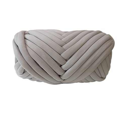 Wolle, supergroßes Roving, grobes Garn, Handstrick- und Häkelgarn, weiche Baumwoick- und Häkelgarn, weiche Baumwolle, Strick- und Spinndecke, Häkelwolle (Farbe: 1 kg Weiß) (0,25 kg Hellgrau) von FBHappiness