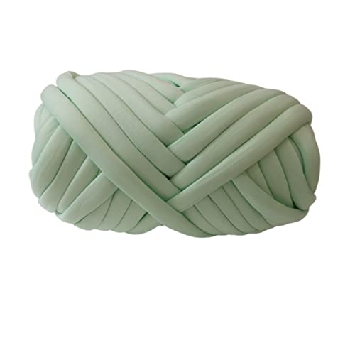 Wolle, supergroßes Roving, grobes Garn, Handstrick- und Häkelgarn, weiche Baumwostrick- und Häkelgarn, weiche Baumwolle, Strick- und Spinndecke, Häkelwolle (Farbe: 1 kg Weiß) (1 kg Hellgrün) von FBHappiness