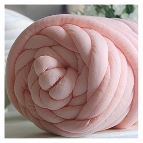 Wolle, waschbar, grobes Baumwollschlauchgarn, zum Handstricken, grob gestrickte s Baumwollschlauchgarn, zum Handstricken, grob gestrickte Decken, Schlauchhäkelwolle (Farbe: Elfenbein) (Rosa) von FBHappiness