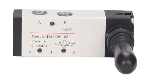 FBPQRCONS 1 Stück 4HA230C-08 1/4 Zoll, 2 Positionen, 5 Anschlüsse, manuelle Luftventile, pneumatisches Steuerventil(4ha230c-08) von FBPQRCONS