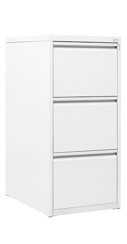 FBasic Aktenschrank aus Metall - mit drei Schubladen - Weiß FBasic Aktenschrank aus Metall - mit drei Schubladen - Weiß von FBasic