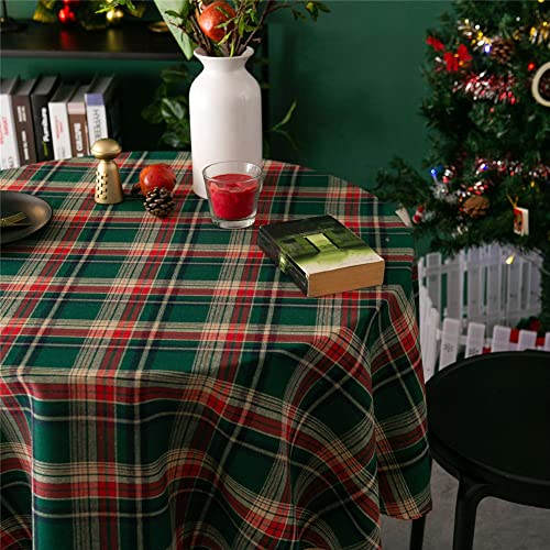 FC Fancy Rot-grüne karierte Tischdecken, waschbar, Baumwollleinen, Tischdecke, Weihnachten, rustikal, dekorativ, kariert, runde Tischdecke für Zuhause, Hochzeit, Urlaub, Party, Picknick FC Fancy Rot-grüne karierte Tischdecken, waschbar, Baumwollleinen, Tischdecke, Weihnachten, rustikal, dekorativ, kariert, runde Tischdecke für Zuhause, Hochzeit, Urlaub, Party, Picknick von FC Fancy