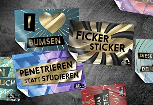 FCK YOU CARDS Lustige Aufkleber: 10er Set Ficker Sticker von FCK YOU CARDS