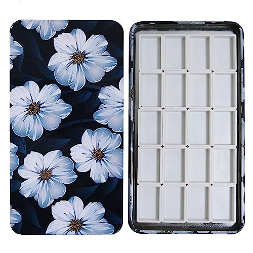 FCLUB Leere Aquarellpalette, 20 Mulden mit Magnetstreifen und leicht, Metall-Aquarellpalette, Farbhalter, Malpalette FCLUB Leere Aquarellpalette, 20 Mulden mit Magnetstreifen und leicht, Metall-Aquarellpalette, Farbhalter, Malpalette von FCLUB