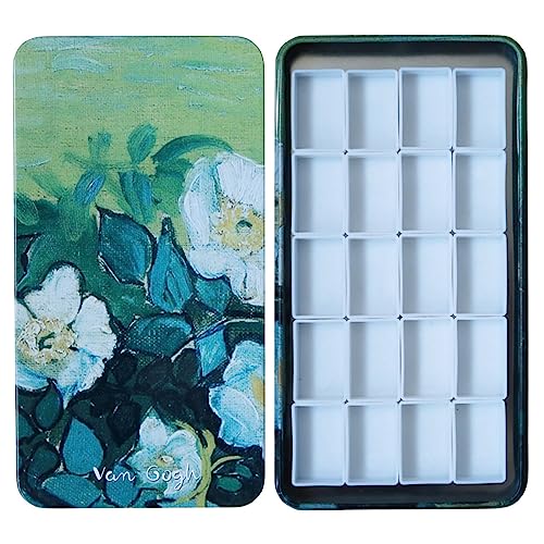 FCLUB Aquarell-Palette, Blechdose mit 20 vollen Pfannen, Leere magnetische Quadrate – Metall-Kunst-Farbmischtablett für Aquarellmalerei, tragbarer Farbkasten für Künstler FCLUB Aquarell-Palette, Blechdose mit 20 vollen Pfannen, Leere magnetische Quadrate – Metall-Kunst-Farbmischtablett für Aquarellmalerei, tragbarer Farbkasten für Künstler von FCLUB