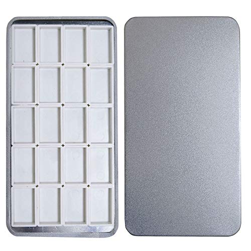 FCLUB Leere Aquarellpalette, 20 volle Töpfe mit 3M-Magnetband, Aquarelldose, Farbtablett mit Wasserfarbpfannen, leere volle Malschalen für Aquarell, Acrylpigmente auf Wasserbasis FCLUB Leere Aquarellpalette, 20 volle Töpfe mit 3M-Magnetband, Aquarelldose, Farbtablett mit Wasserfarbpfannen, leere volle Malschalen für Aquarell, Acrylpigmente auf Wasserbasis von FCLUB